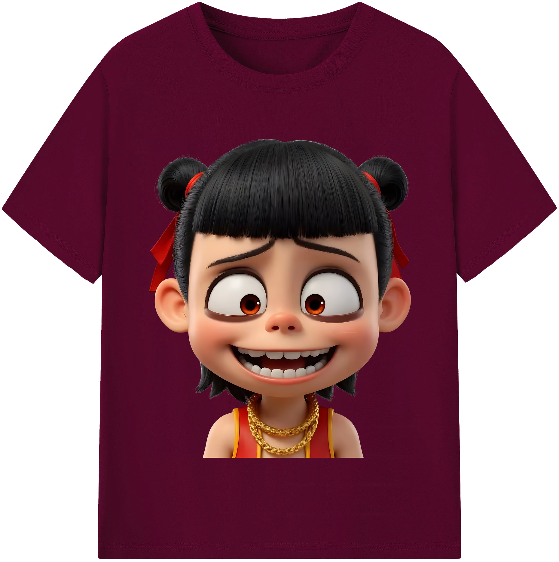 （画像用） Ne Zha 2 ナタ 魔童の大暴れ レディースカジュアルプリントTシャツ（綿100％）